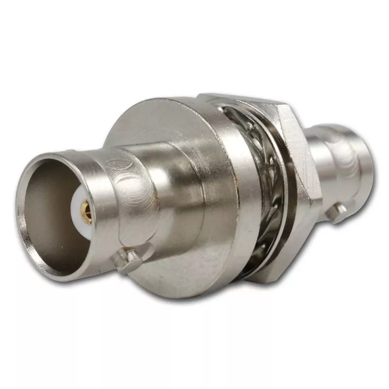 Adaptador Telegärtner J01004A1233Z ficha BNC para conector fêmea BNC, 75 Ohm, preto