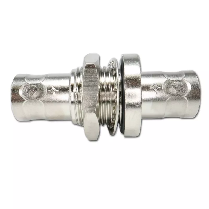 Adaptador Telegärtner J01004A1233Z ficha BNC para conector fêmea BNC, 75 Ohm, preto