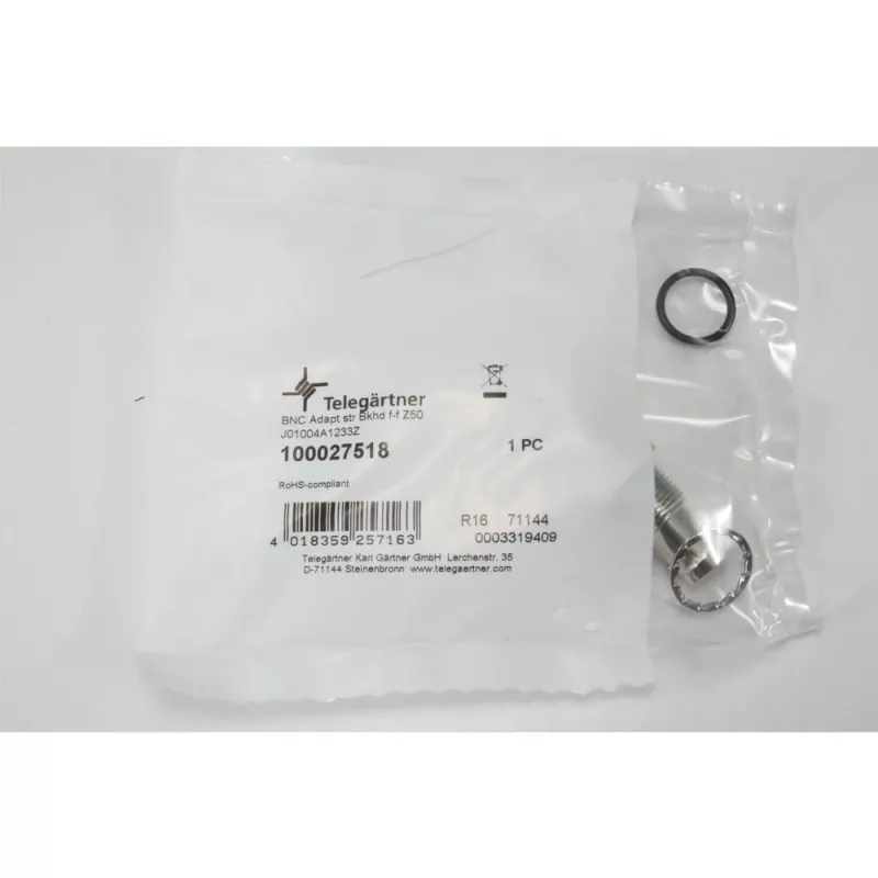 Adaptador Telegärtner J01004A1233Z ficha BNC para conector fêmea BNC, 75 Ohm, preto