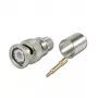 Telegärtner Ficha macho BNC de crimpar para RG214/U e RG393/U, 50 Ohm, 1 unid. J01000A0060