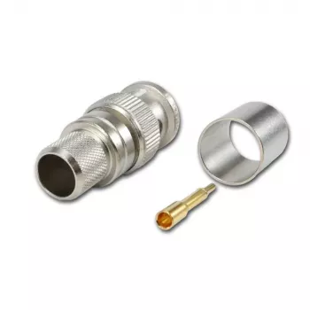 Telegärtner Ficha macho BNC de crimpar para RG214/U e RG393/U, 50 Ohm, 1 unid. J01000A0060