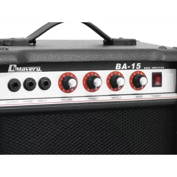DIMAVERY BA-15 Amplificador combo para baixo 15W preto 26363005