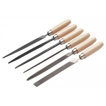 Cimco Conjunto de limas de precisão 206750, 6 peças, 160 mm, corte 2, DIN 7283