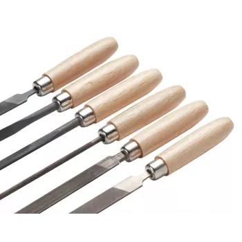 Cimco Conjunto de limas de precisão 206750, 6 peças, 160 mm, corte 2, DIN 7283