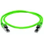 Telegärtner 100017345 Cabo de rede RJ45, cabo de rede CAT 5 verde com proteção anti-dobras