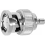 Adaptador coaxial TELEGÄRTNER ficha BNC para ficha SMB, 50 Ohm, latão niquelado, J01008G0038