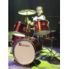 Bateria infantil DIMAVERY JDS-305, vermelho (5 peças, bombo 16 polegadas, pratos, banco, baquetas) 26001900