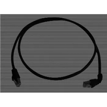 Cabo de patch Telegärtner CAT 6A, 1x90° angular, S/FTP, LSZH, preto, 3,0 m L00002A0175