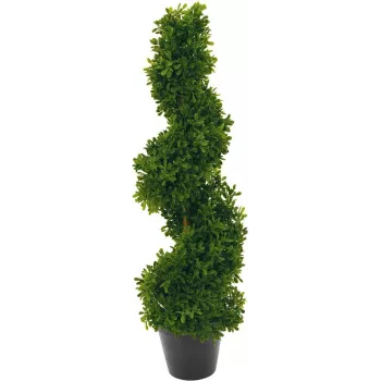 Planta artificial árvore em espiral EUROPALMS, 61cm, verde, vaso preto 82600009