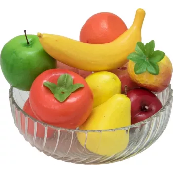 Mistura de frutas artificiais EUROPALMS em saco de rede, 12 unidades, polietileno, multicolor, decorativo 83309211