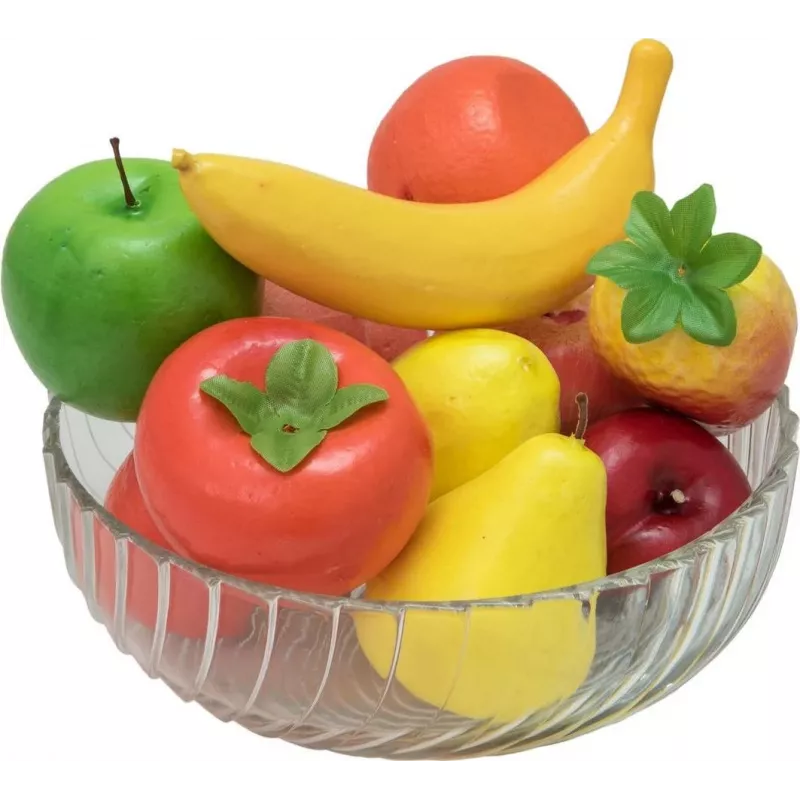 Mistura de frutas artificiais EUROPALMS em saco de rede, 12 unidades, polietileno, multicolor, decorativo 83309211