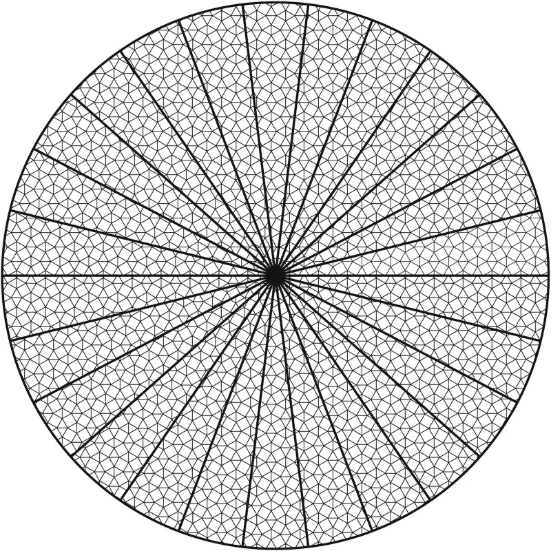 Rede decorativa EUROPALMS, circular, 1200 cm, branco 83312207