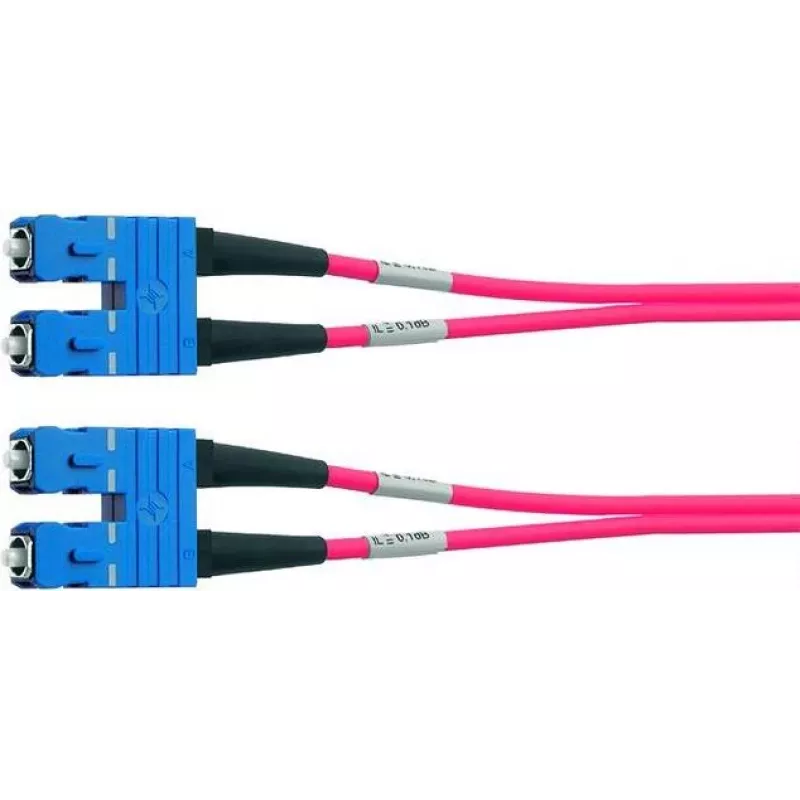 Telegärtner cabo patch de fibra ótica SC/SC OM4 duplex, 2 m, violeta L00881A0028