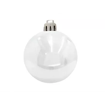 EUROPALMS conjunto de bolas decorativas 7 cm, branco, 6 unid. (83501254)