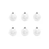 EUROPALMS conjunto de bolas decorativas 7 cm, branco, 6 unid. (83501254)
