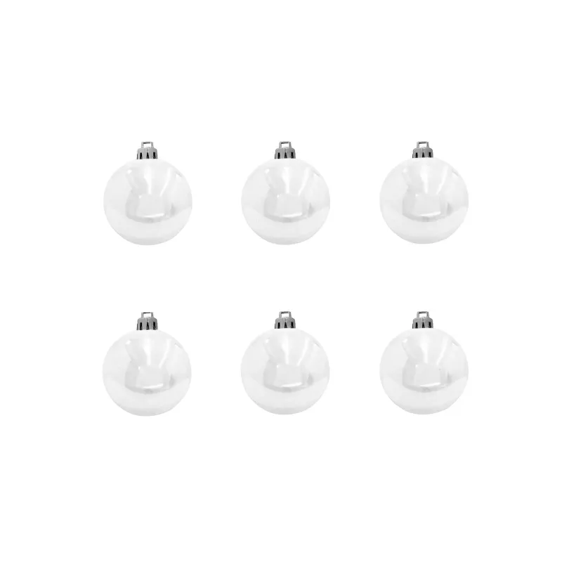 EUROPALMS conjunto de bolas decorativas 7 cm, branco, 6 unid. (83501254)