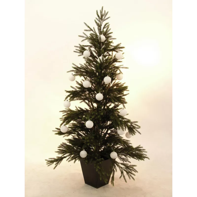 EUROPALMS conjunto de bolas decorativas 7 cm, branco, 6 unid. (83501254)