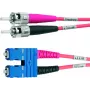 Telegärtner cabo patch de fibra ótica OM4 ST para SC, 50/125µm multimodo, 2m, aqua L00891A0079