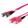 Telegärtner cabo patch de fibra ótica OM4 ST para SC, 50/125µm multimodo, 2m, aqua L00891A0079