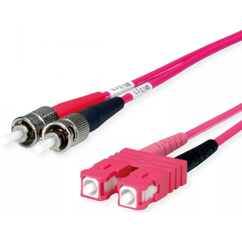 Telegärtner cabo patch de fibra ótica OM4 ST para SC, 50/125µm multimodo, 2m, aqua L00891A0079