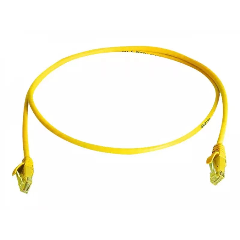 Telegärtner L00000A0294 cabo patch Cat6 U/UTP RJ45, 0,5m, amarelo