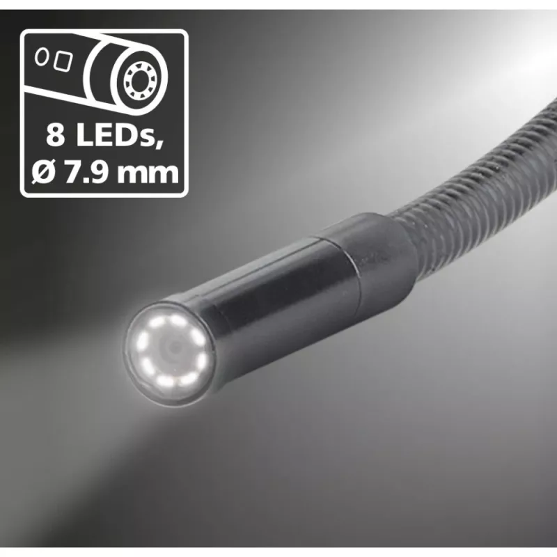 Laserliner 082.282A sonda de câmara de inspeção com 6 mm de diâmetro e 1,5 m de comprimento