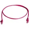 TELEGÄRTNER 100008898 cabo patch CAT 6 RJ45, 7,5 m, vermelho, LSZH, U/UTP, retardador de chama
