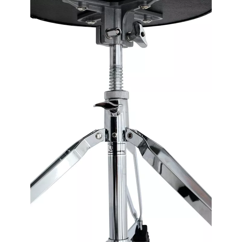 DIMAVERY DT-80 banco de bateria, assento redondo, altura ajustável 480-600 mm, tripé duplamente reforçado, preto 26031100