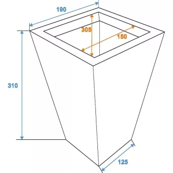 EUROPALMS Vaso de Zinco, com padrão, 31 cm 83059553