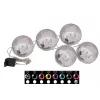 EUROPALMS Bola de Neve LED 8 cm, Rosa, pack de 5 (83501238)