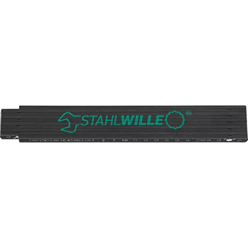 Stahlwille 13112 2M 77470003 Metro Articulado, 2 m, métrico, faia, Branco