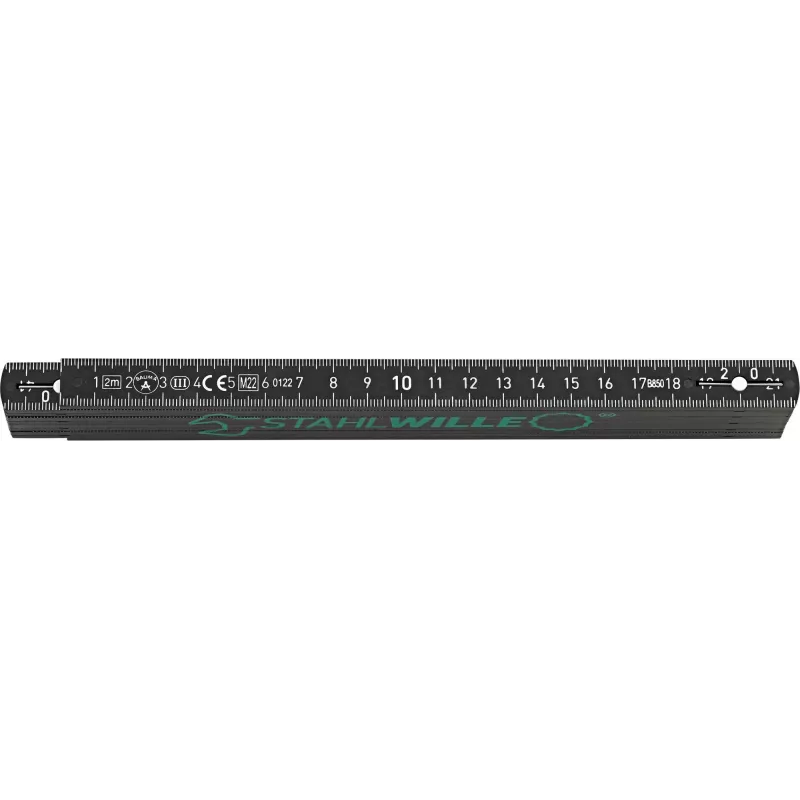 Stahlwille 13112 2M 77470003 Metro Articulado, 2 m, métrico, faia, Branco