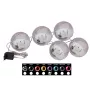 EUROPALMS Bola de Neve LED 8 cm, Lilás, pack de 5 83501240