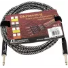 DIMAVERY Cabo para Instrumento 3 m Preto/Prata fichas jack TS niqueladas 26300051