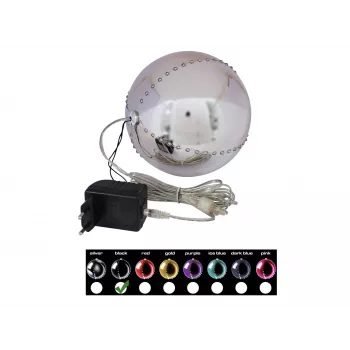EUROPALMS Bola de Neve LED 15 cm, Preto 83501244