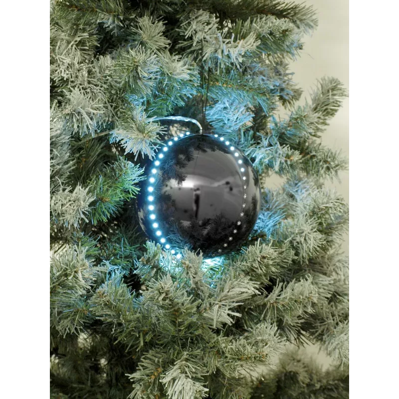 EUROPALMS Bola de Neve LED 15 cm, Preto 83501244