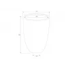 Europalms LEICHTSIN CUP-69 vaso para plantas, preto, brilhante (83011819)