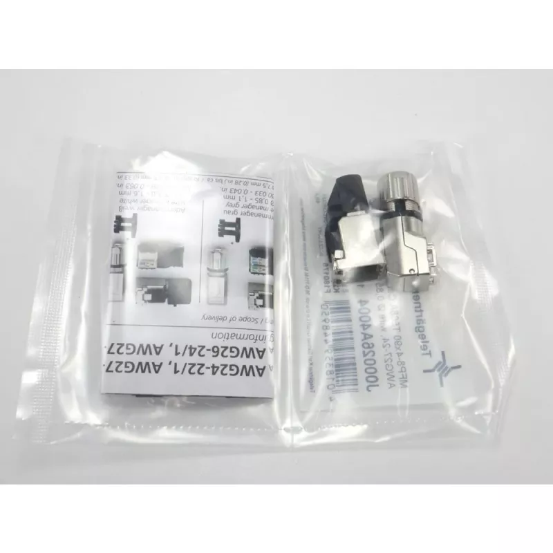 Telegärtner MFP8-4x90 Ficha RJ45 Cat.6A para Montagem em Campo, T568A, Blindada, Multi-ângulo J00026A4004