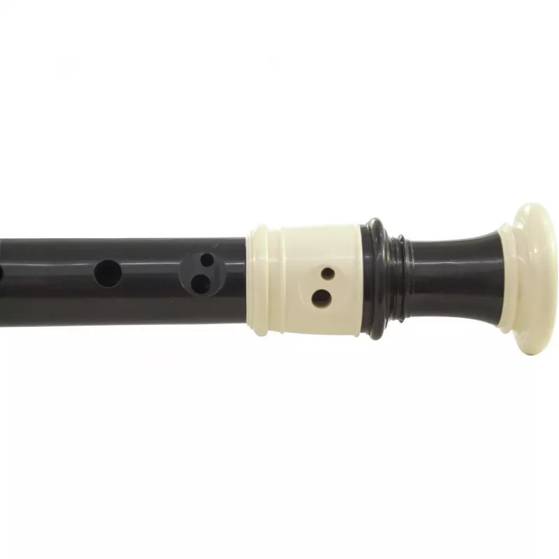 DIMAVERY Flauta de bisel soprano com dedilhação barroca em C, plástico preto, 3 peças 26500410
