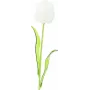 EUROPALMS Tulipa de cristal flor artificial, branca, 61cm, pack de 12 (82600204)