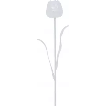 EUROPALMS Tulipa de cristal flor artificial, transparente, 61 cm, pack de 12 82600206