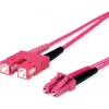 TELEGÄRTNER Cabo adaptador SC/LC duplex OM4 2m SC-D LC-D ficha violeta cabo (L00891A0127)