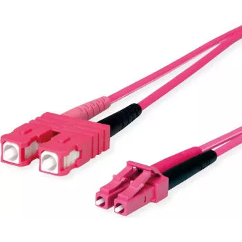 TELEGÄRTNER Cabo adaptador SC/LC duplex OM4 2m SC-D LC-D ficha violeta cabo (L00891A0127)