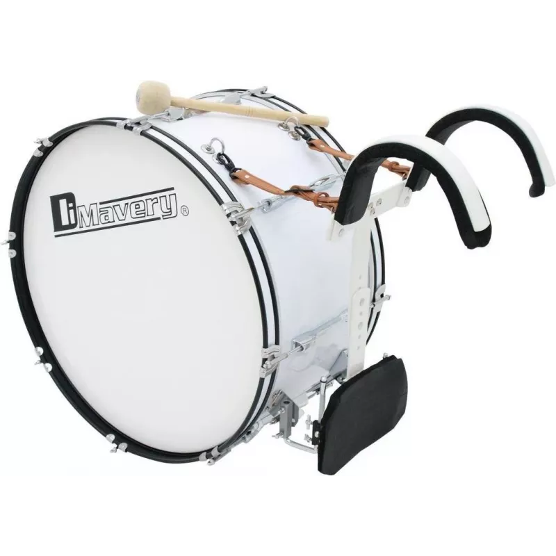 DIMAVERY MB-424 Bombo de marcha 24x12 branco 26010361