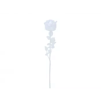 EUROPALMS Rosa de cristal flor artificial, transparente, 81cm, pack de 12 pack vantajoso 82600210