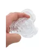 EUROPALMS Rosa de cristal flor artificial, transparente, 81cm, pack de 12 pack vantajoso 82600210