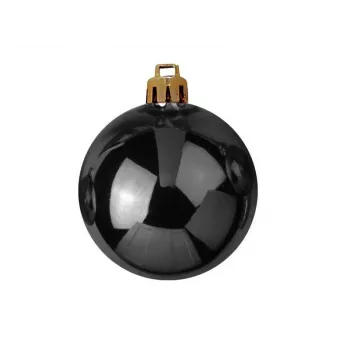 EUROPALMS Bola decorativa 7cm, preta, pack de 6 (83501253)