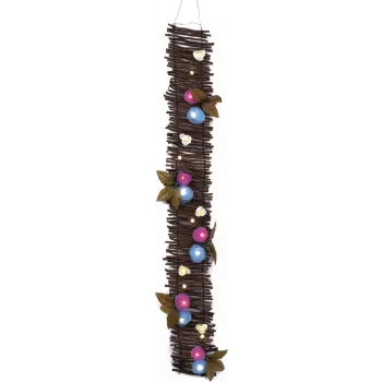 EUROPALMS Grinalda de rosas com LEDs, 120cm, branca 83330320