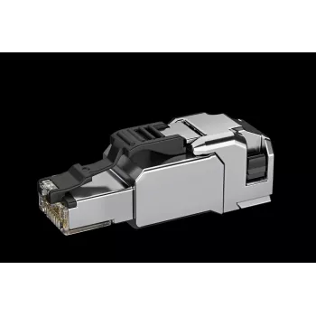 TELEGÄRTNER 100039917 Conector RJ45 de montagem em campo Cat.6A blindado aço inoxidável