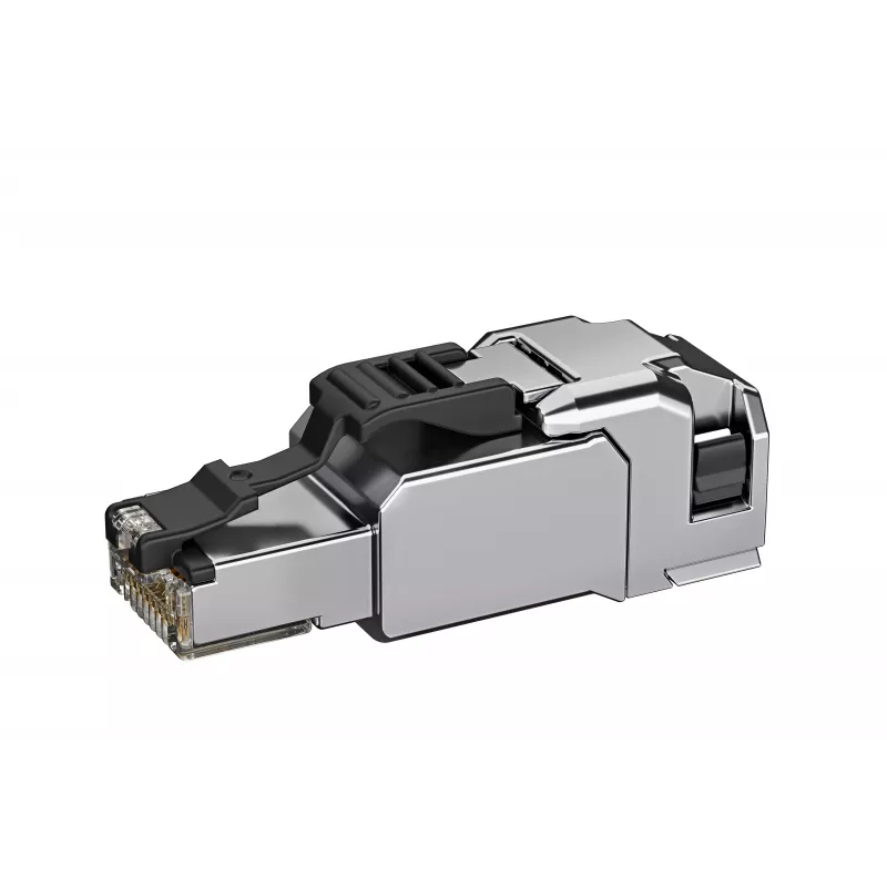 TELEGÄRTNER 100039917 Conector RJ45 de montagem em campo Cat.6A blindado aço inoxidável